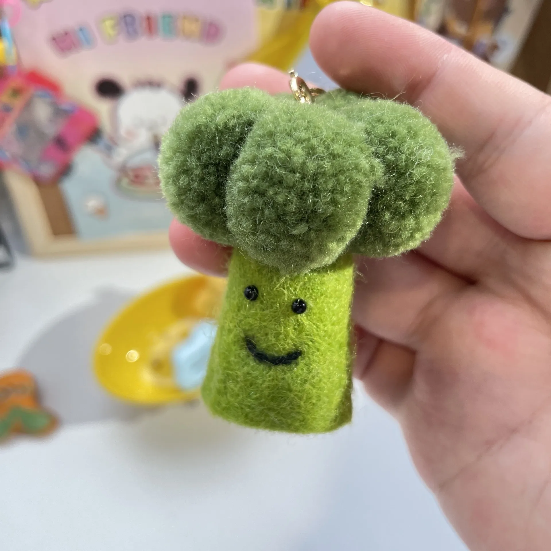 Handmade Plant Vegetable Plush Toys Grapes Tomato Eggplant Sewant Mushrooms Beet Broccoli Stuffed Felt Toy Soft Keychain Gift
