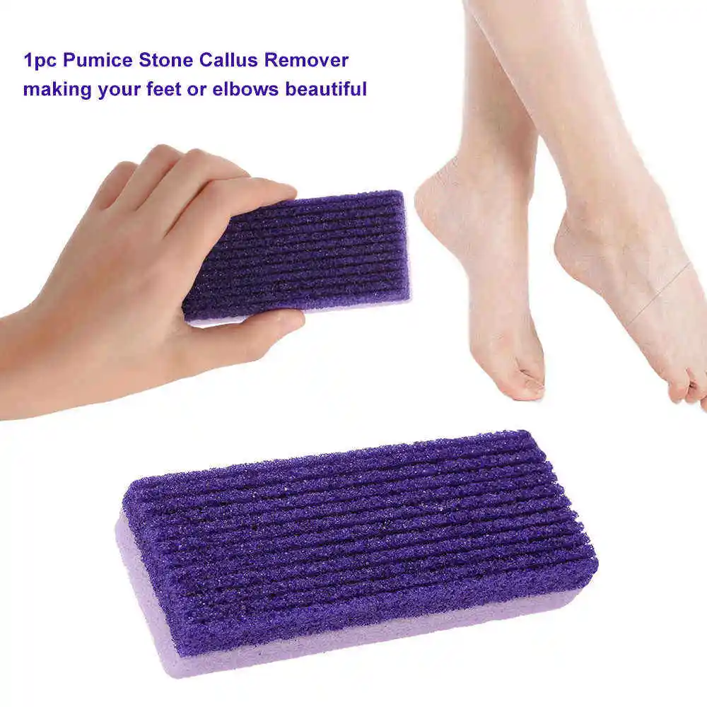 2 1 Wholesale Disposable Pedicure Tools Double Callus Remover Foot Scrubber PU Pumice Stone Foot File Effective Cleaning Feet