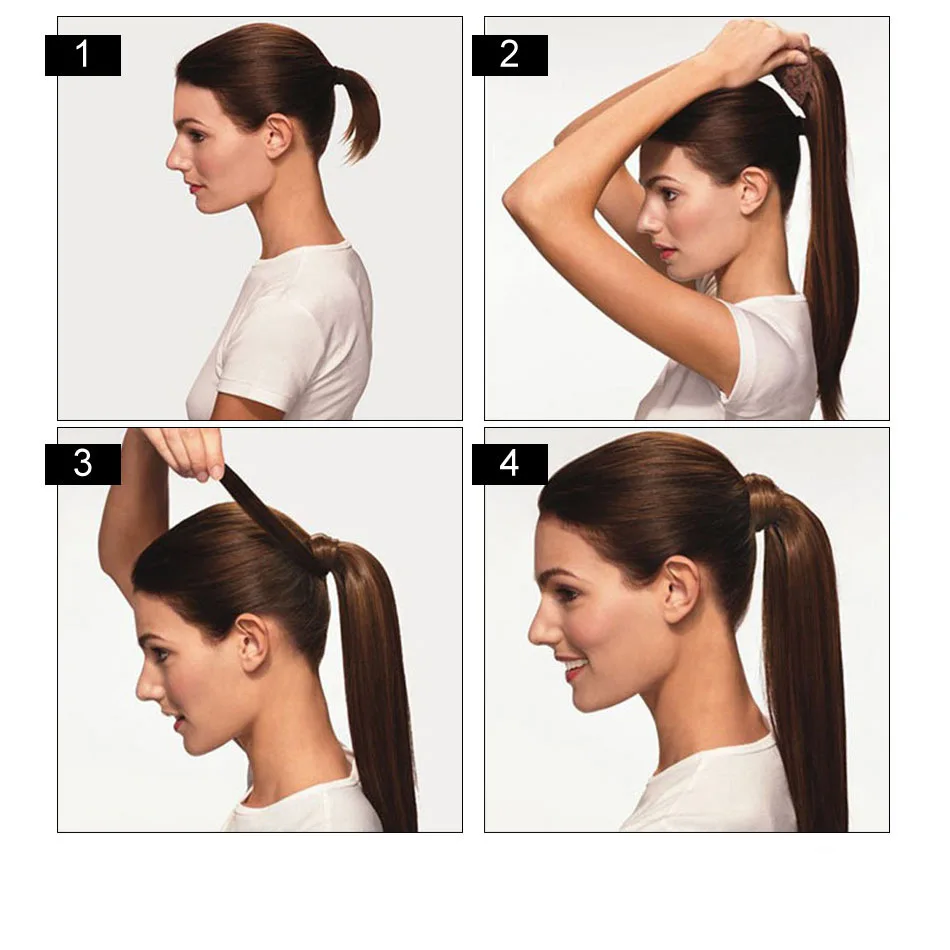  HEFEI VAST drop shipping high quality wholesale 18 inch silky straight pure color ponytail clip in hair