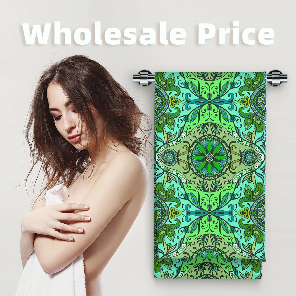Custom Logo Free Design Lightweighted Hot Sale Summer Quick Dry Digital Printed Microfiber Beach Towel