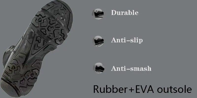 Wholesale Black Tactical Water Resistant Non Slip Genuine leather protective Equipment Safety boots