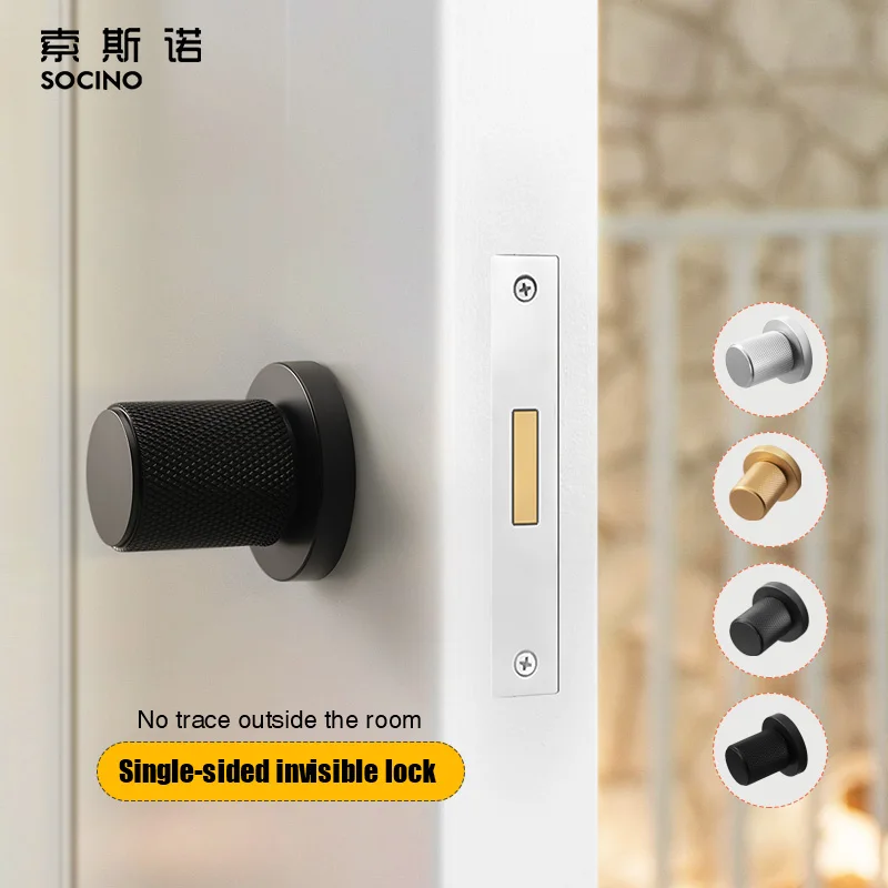 High Quality Simple Round Invisible Door Handle Single-Side Hidden Lock for Background Wall Sleek and Unobtrusive