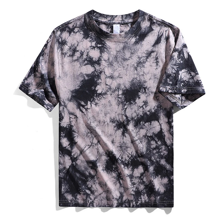 Oversized Unisex Tie Dye Short Sleeves Custom Printed Embroider Pima Cotton T-Shirts