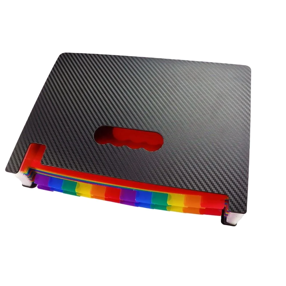 Портативный Расширяемый органайзер для файлов, многоцветная папка для файлов с 24 карманами для горячего прессования