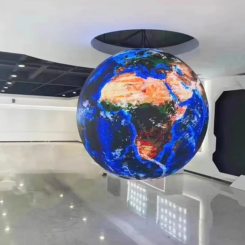 Крытый P2 P2.5 светодиодный цифровой шар 4 м видео настенная система Rgb 3D Глобус большой сферный дисплей купольный экран