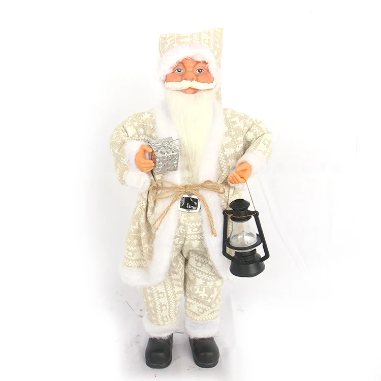 Manufacturer Latest 60cm Outdoor Exquisite Plastic Christmas Decorations Santa Claus Figurine