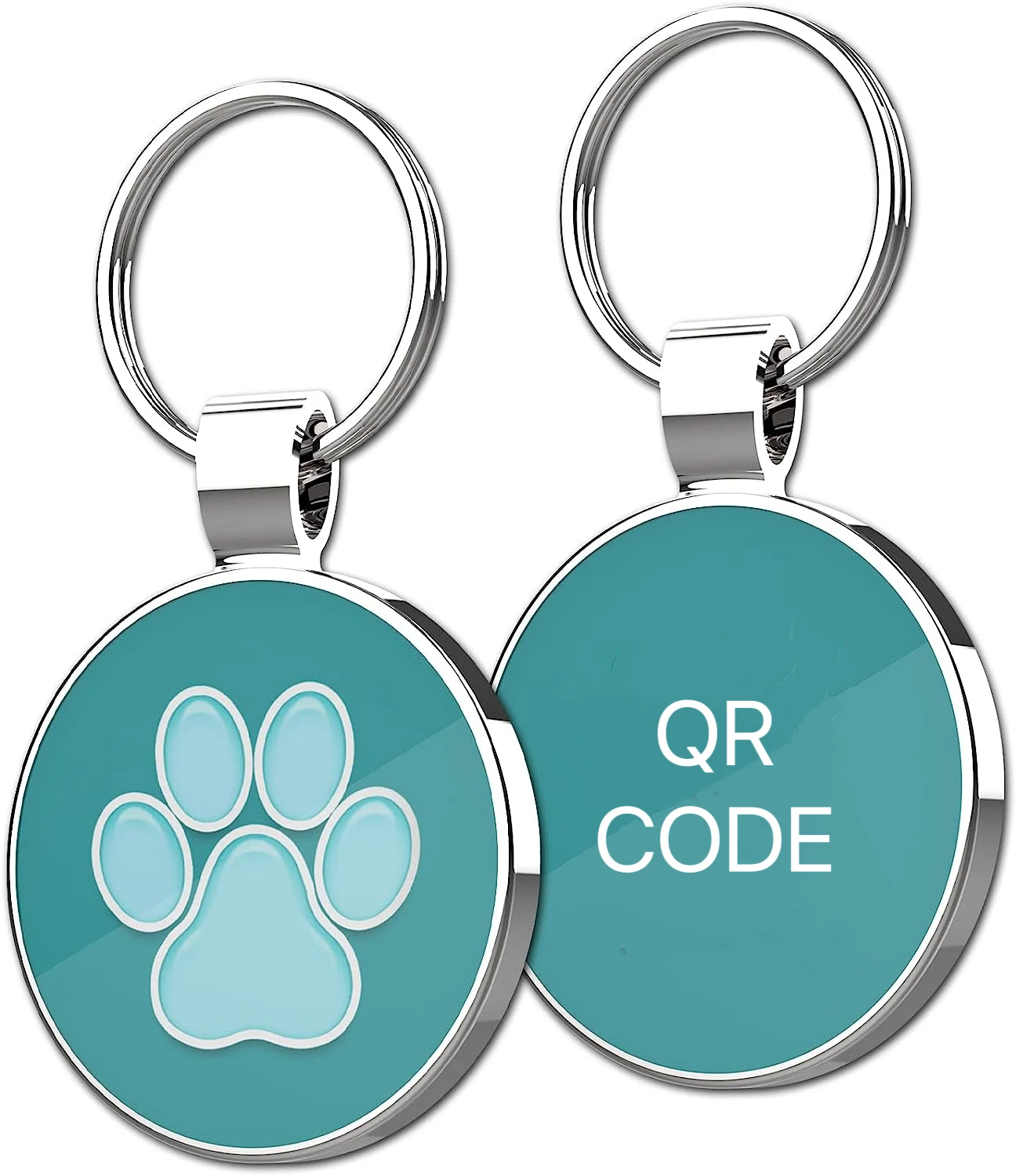 QR Code Pet ID Dog Tags - Pet Online Profile - Scan QR Receive Instant Pet Location Alert Email