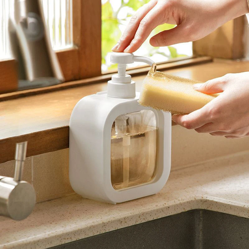 300ml 500ml Empty Square Hand Soap Plastic Bottle with Pump