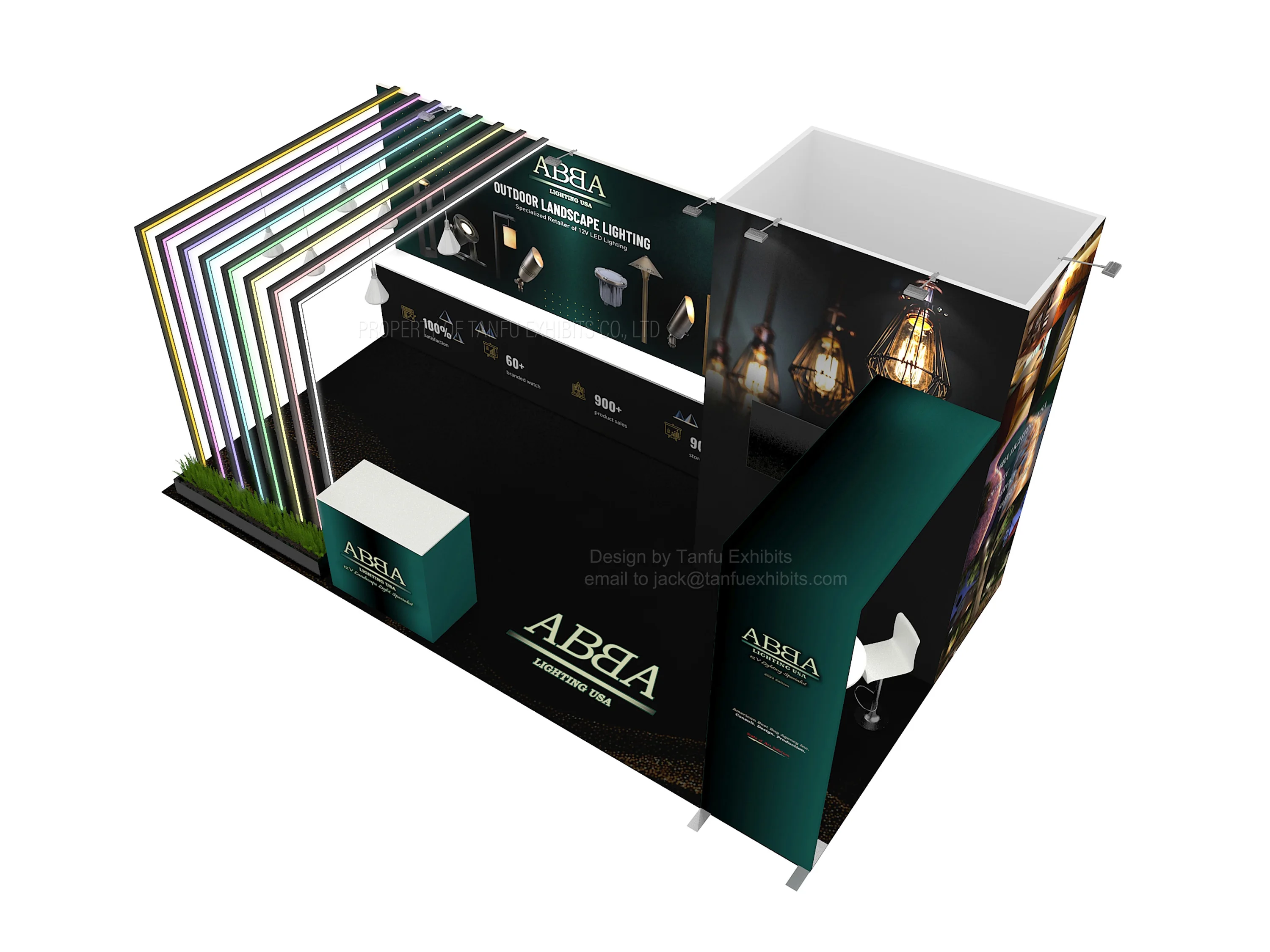 Easy Assemble Customize Tension Fabric Modular Exhibition Booth Customize Logo For Advertising Trade Show Equipment