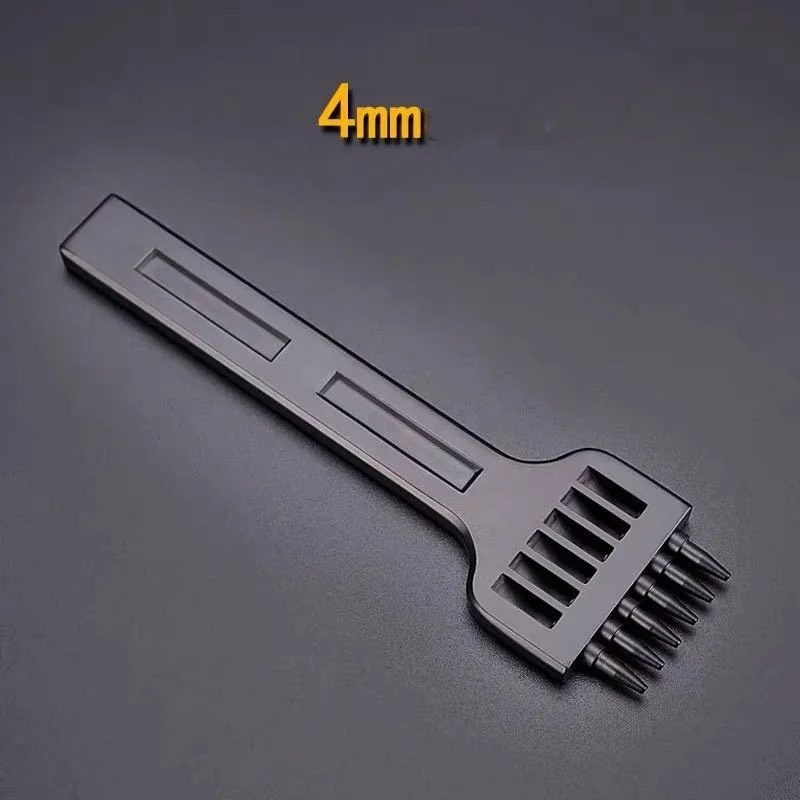 4mm Spacing leather hole punches DIY Hand Perforated Round Stitching Punch Tools 2/4/6/Hole Cut Leather Punching Tool
