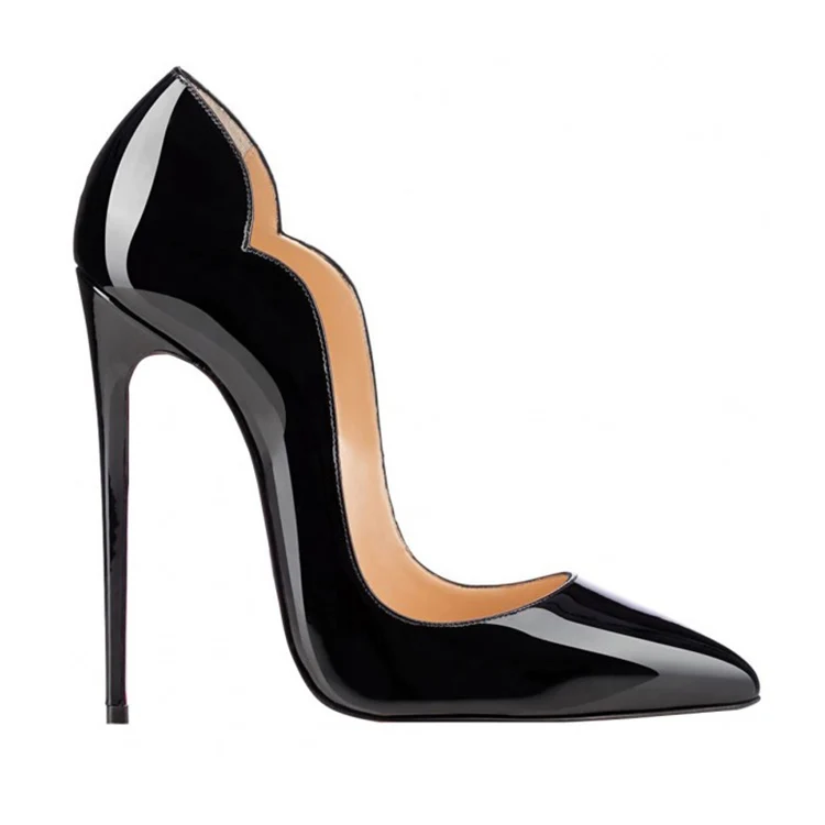 2020 из лакированной кожи черные туфли на высоком каблуке со стразами для женщин; Женские туфли-лодочки на не оставляющие следов Элегантная удобная обувь на высоком каблуке, классические