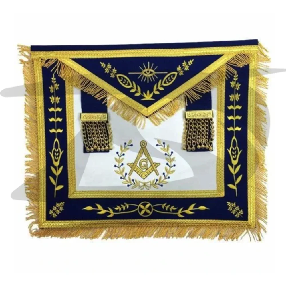 
USA Texas Lodge Masonic Regalia Apron Gold Chain With Purple Velvet Aprons 