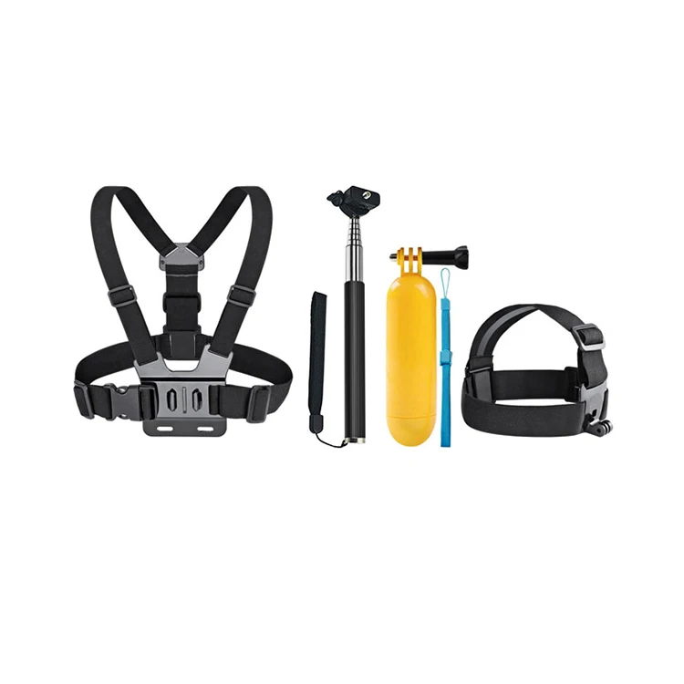 Набор аксессуаров для Gopro Hero 8, черные мини наборы для хранения, селфи-палка, нагрудный ремень, головной ремень