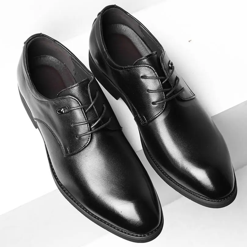 
 Новые высококачественные мужские деловые повседневные официальные туфли с острым носком  