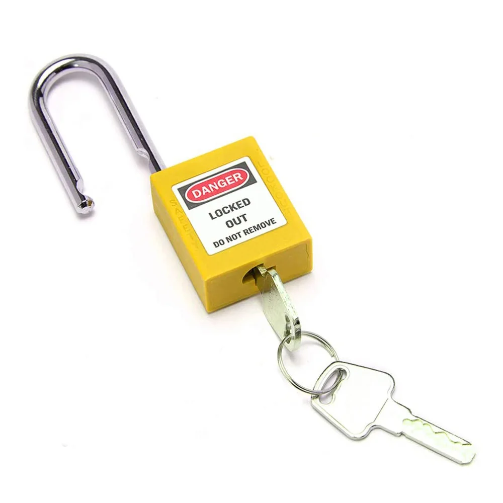 38mm Steel Shackle Industrial Lockout-Tagout Insulated Loto Safety Lockout Padlock With Master Keyed