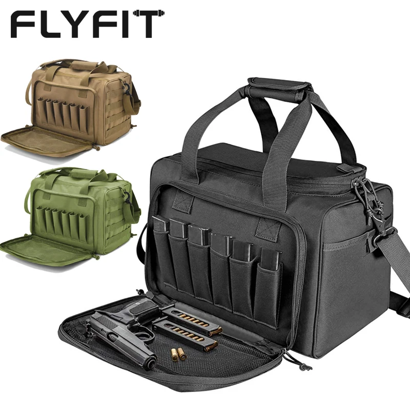 FLYFIT Custom Gun Range Bag Shooting Military Tactical Pistol Gun Bag