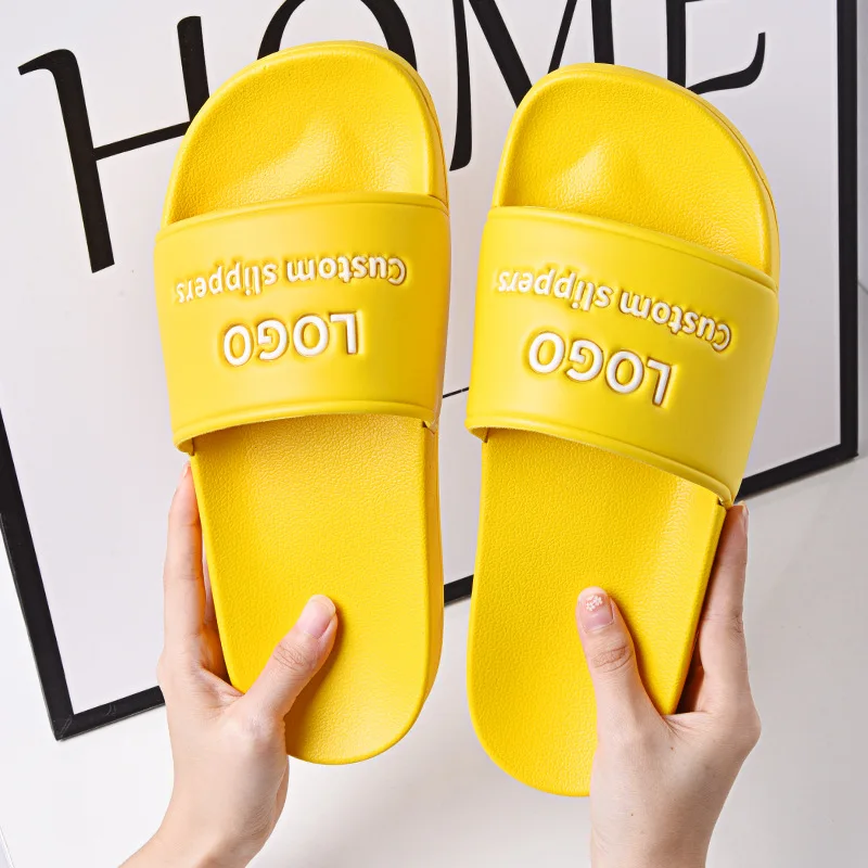 Custom Embossed Logo Women Men Slides Footwear Custom Printed PVC Slides Slipper Sandals Logo Printed Plain Slides Sandals