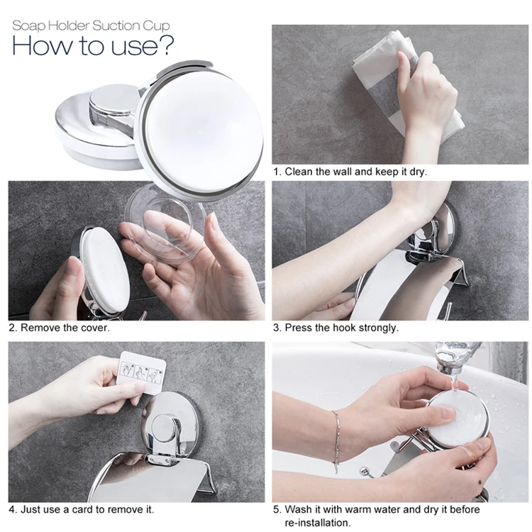 Vacuum Suction Self Adhesive Recessed Bathroom Toilet Roll Paper Holder Hanging Chrome Toilet Paper Holder With Suction Hooks