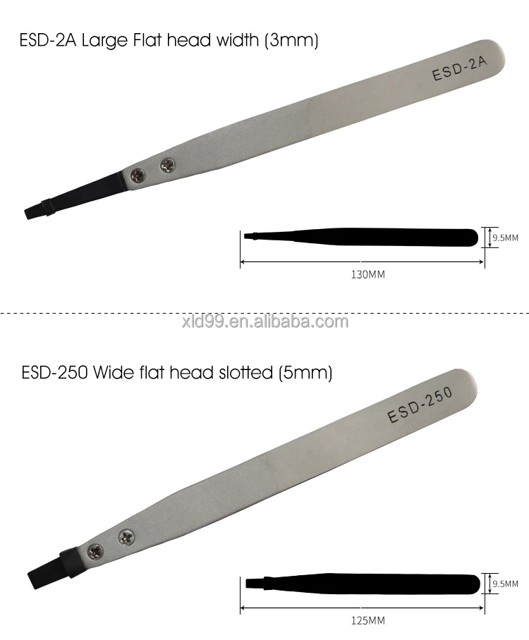 2021 High Precision Light Weight  Antistatic Esd Tweezers Esd Plastic Tweezers