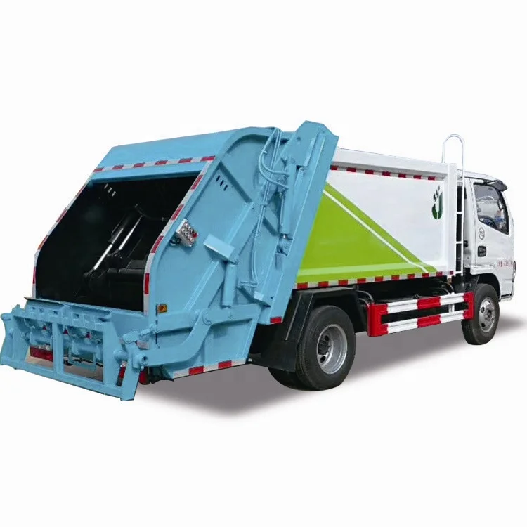 High quality 6.2m3 dustbin volume 7360kg max total mass garbage collection trash bin cleaning truck