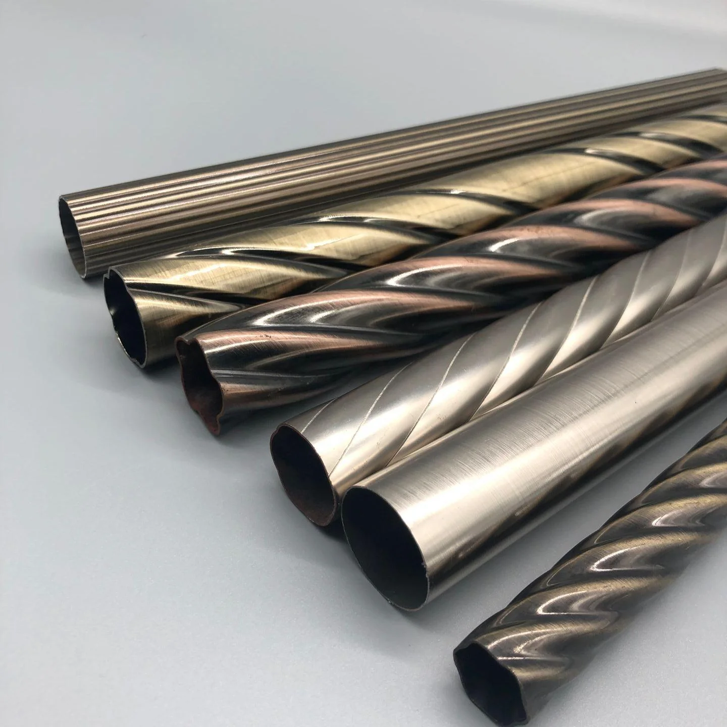 ZELUAN Metal Curtain Pole Hollow Metal Length 6M Curtain Pole Stainless Steel Curtain Pipe Rod