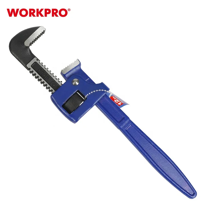 Прямой ключ для труб WORKPRO 12 дюймов (300 мм) регулируемый сверхпрочный Сантехнический с плавающими зажимами крючка и ручкой I-Beam