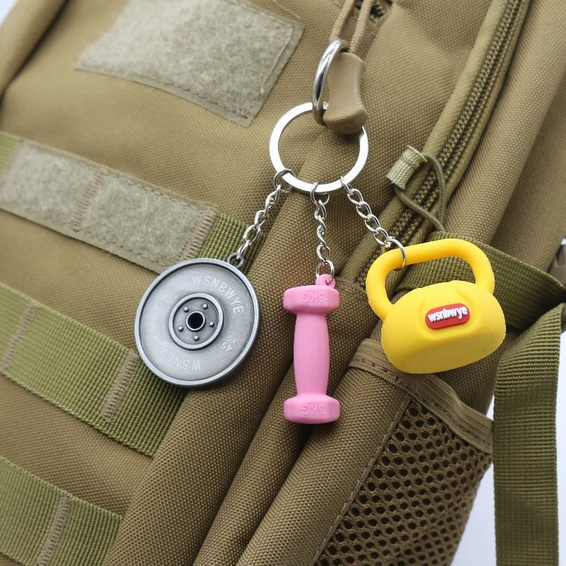 25 lb gym lbs pink bench band Designer 2kg portable Kettlebell Barbell portable sets adjustable dumbbell 7.5kg 25 lbs Keychain