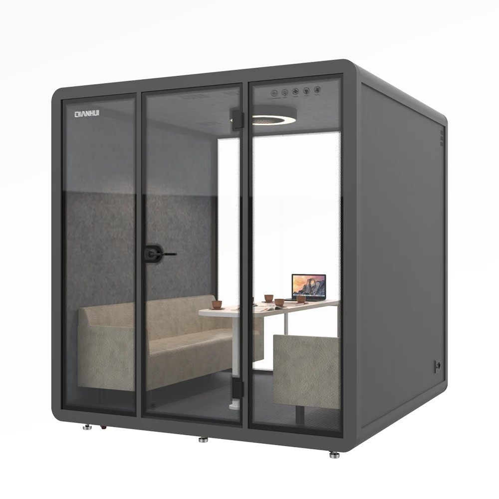 Indoor 35db soundproof office meeting booth soundproof phone booth acoustic open sleeping booth