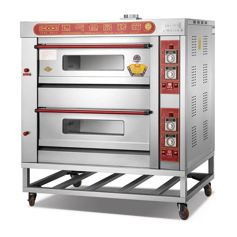 Commercial  stainless steel bakery equipment industrial gas pizza oven for bread baking