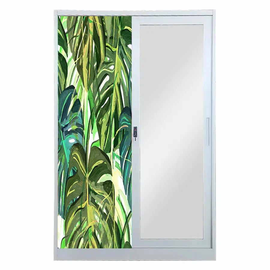 Steel Almirah Iron Closet 2 Door Metal Wardrobe Lemari Pakaian Besi 2 Pintu