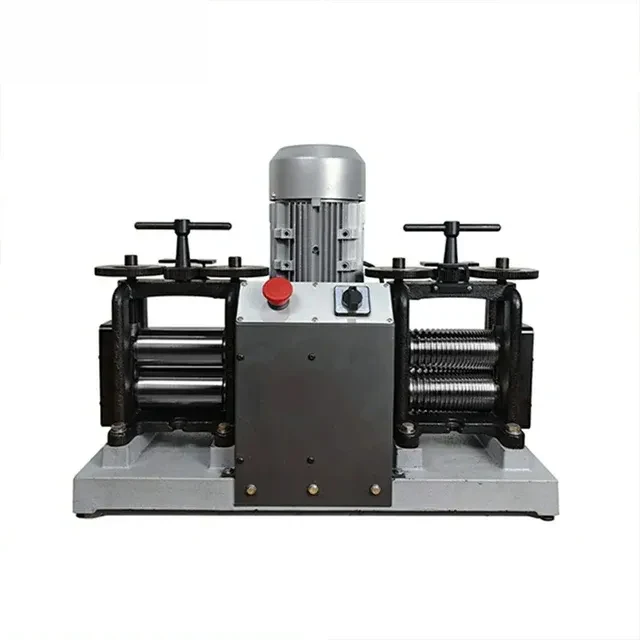 Powerful Jewellery Making Tools Equipment 130mm Metal Roll Mill 2HP Electrical Double-Head Jewelry Rolling Mills LK-RME02