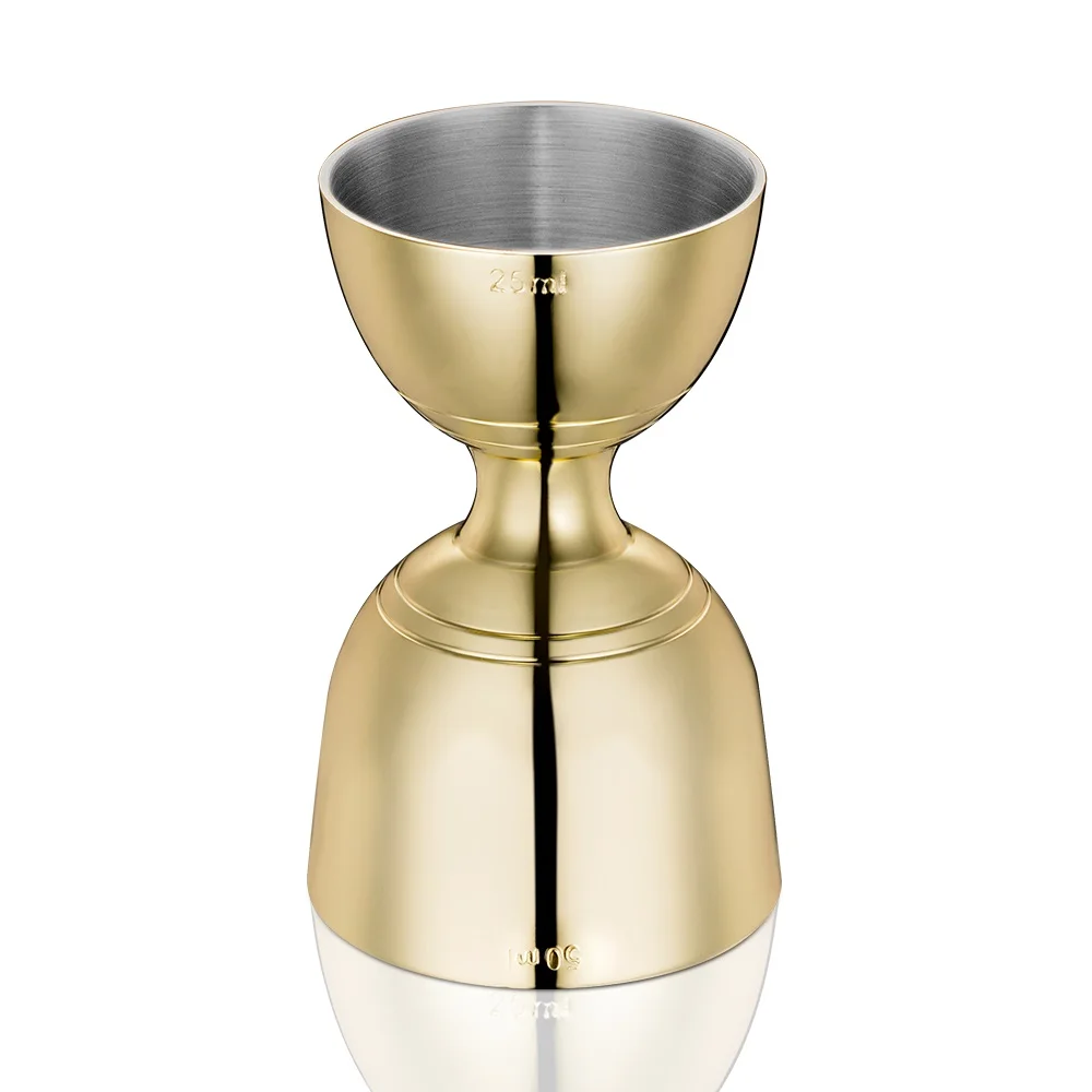 Custom Logo  Food Grade 304 stainless steel Alcohol Scale Drink bar tools bacardi bell jiggers