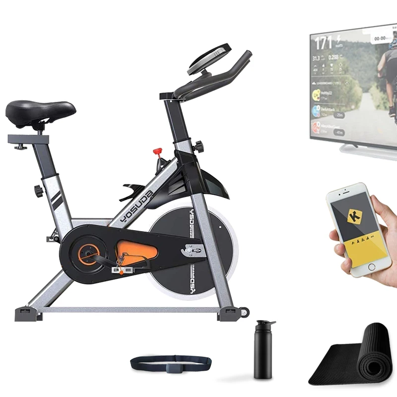 Oem indoor cycling smart spin bikes Hot sale flywheel home fitness stationary bikes for gym