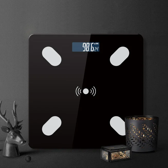 Bluetooth Digital Body Fat Scale Household Electronic Weight Scale Made of Tempered Glass Healthy Smart with OkOk APP Datas
