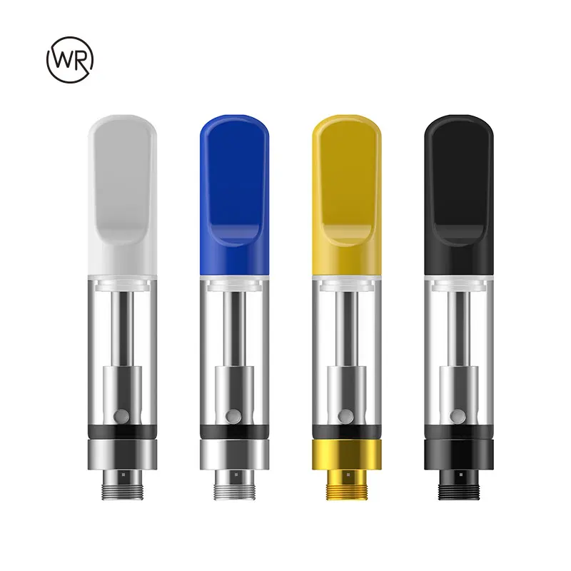 
No Leakage ceramic coil vape cartridge cbd atomizer 510 thread 0.5ml vape pen glass tank for thick oil 