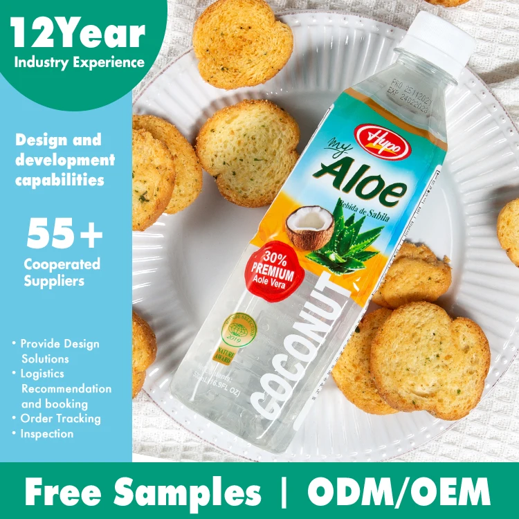 0.5L Coconut flavored aloe vera drink with pulp