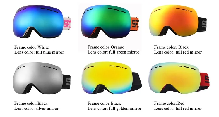 Good quality racing snow board glasses ski googles frameless safety snow goggles
