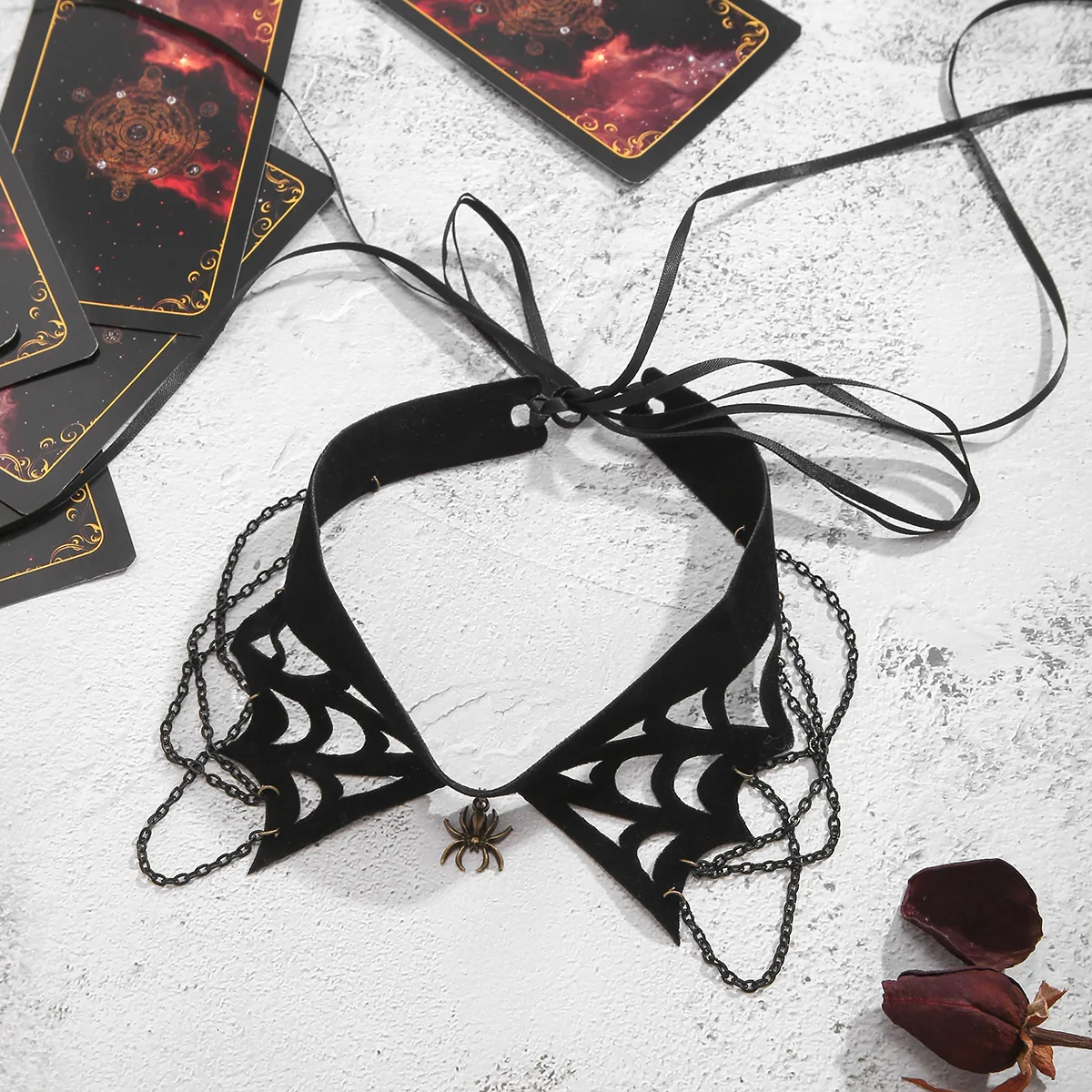 Hot sale  America Halloween Jewelry  Spider web style necklace bracelet Punk  Accessory  Goth choker for women