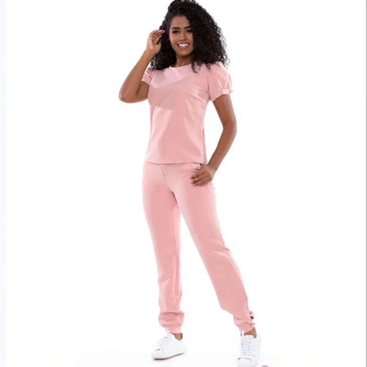 Customized Hospital Scrubs Uniforms Sets Short Sleeve Nurses Scrub Uniform Sets Wholesale Woman Scrub Set