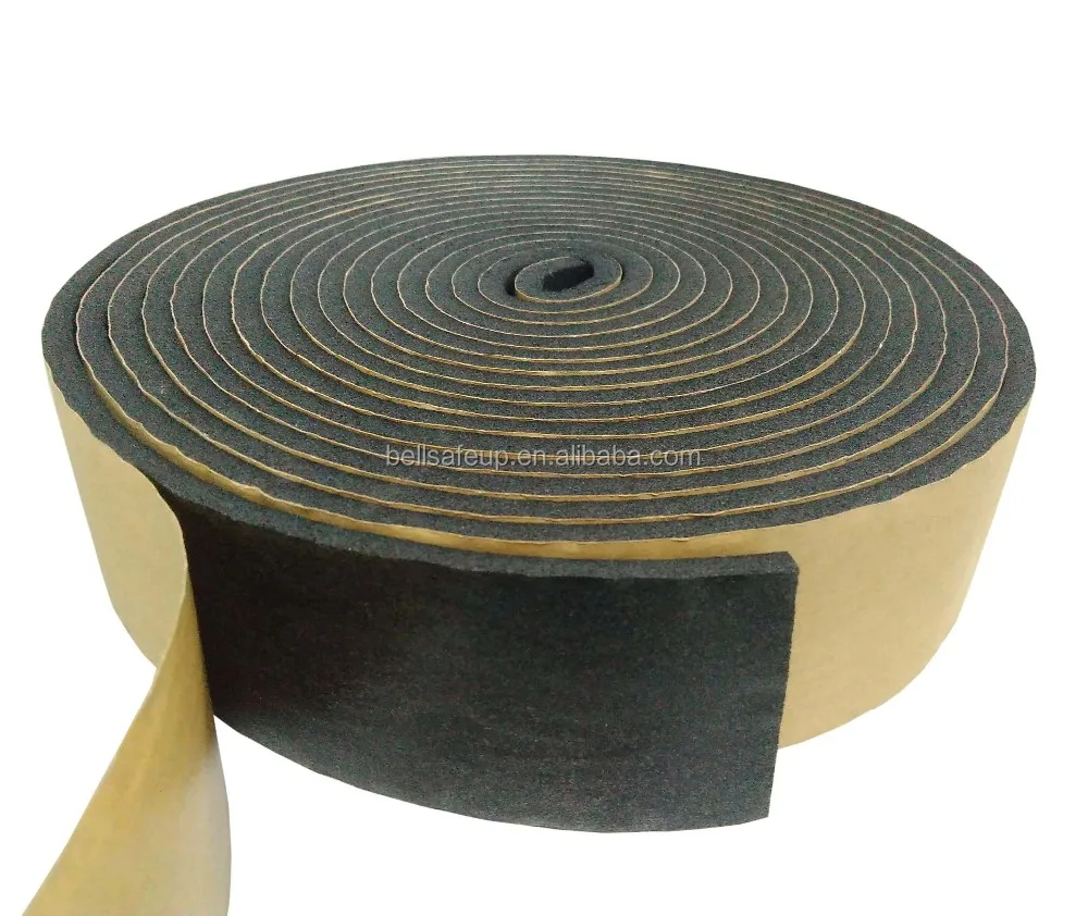 Bellsafe Flex Self Adhesive 5mm Thick NBR Rubber Insulation HVAC Foam Tape