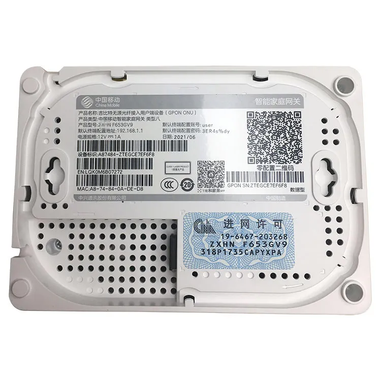 Беспроводной ONU 4GE F653GV9 1POTS + 1USB бывший в употреблении GPON ZXHN F668 ONT F660 V8 1 TEL FTTH