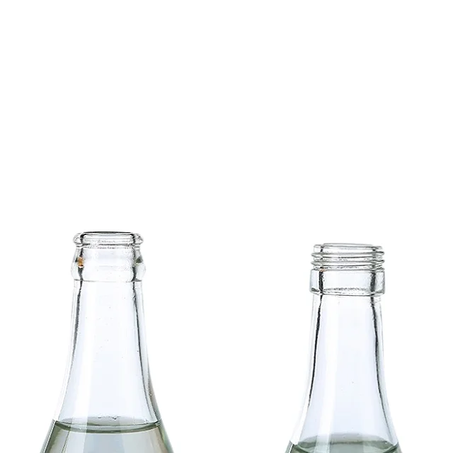 Clear liquor bottle 250ml 500ml 750ml whisky bottle glass with screw cap glass bottle for whiskey