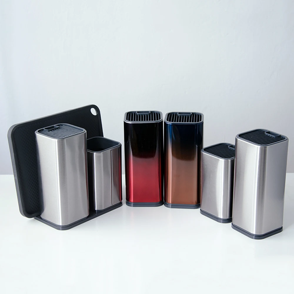 Оптовая продажа с фабрики Многофункциональный кухонный нож держатель Univers органайзер для хранения из нержавеющей стали и пластика 8 дюймов Ножи блок