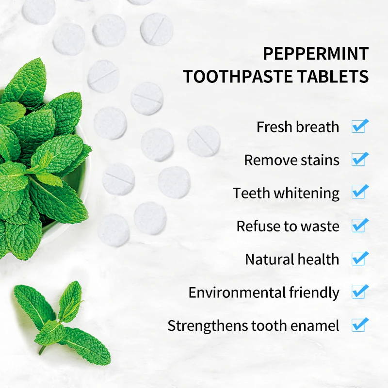 High quality probiotic charcoal solid toothpaste tablets pill mouthwash tablets for clean teeth
