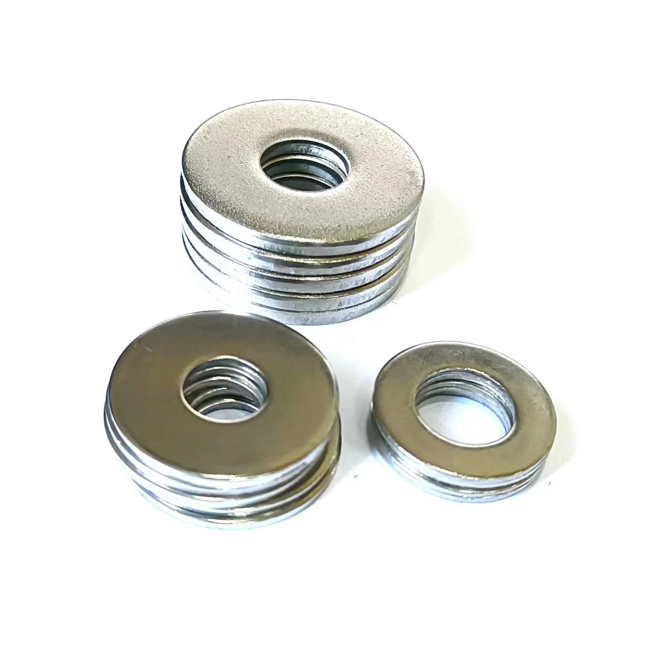 Reliable high quality different sizes low weight stainless steel 304/316 plain or silvery round circle ring DIN125 Flat washer