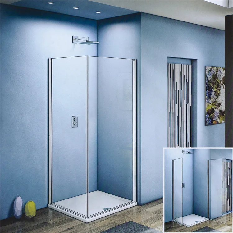 Good Price 90x90 Square Bath Glass Small Shower Cabin Single Person Enclose Frameless Shower Room