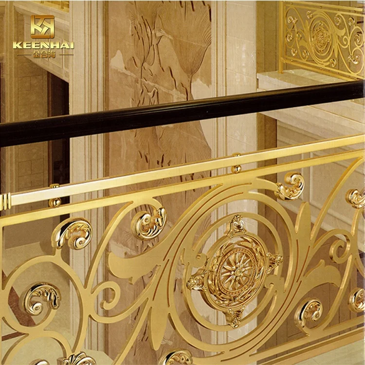 Modern Design Antique Bronze Finish Copper Stair Handrail Interior Railing for Indoor and Outdoor Use for Villa Flooring