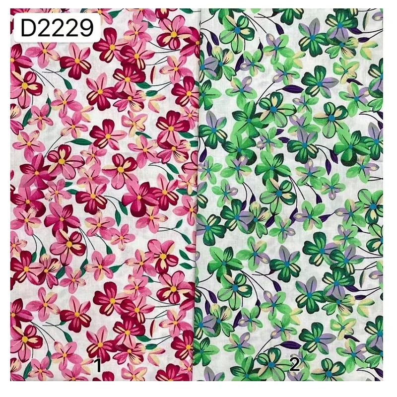 Специальный дизайн, Лидер продаж, разноцветная Цветочная 100% хлопковая ткань для платья с цветочным принтом