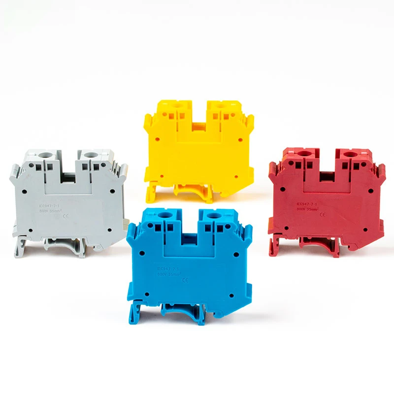 UK35N DIN Rail Terminal Block 4-35mm2 UK Phoenix Terminal Block Connectors for Electrical Power Cabinet