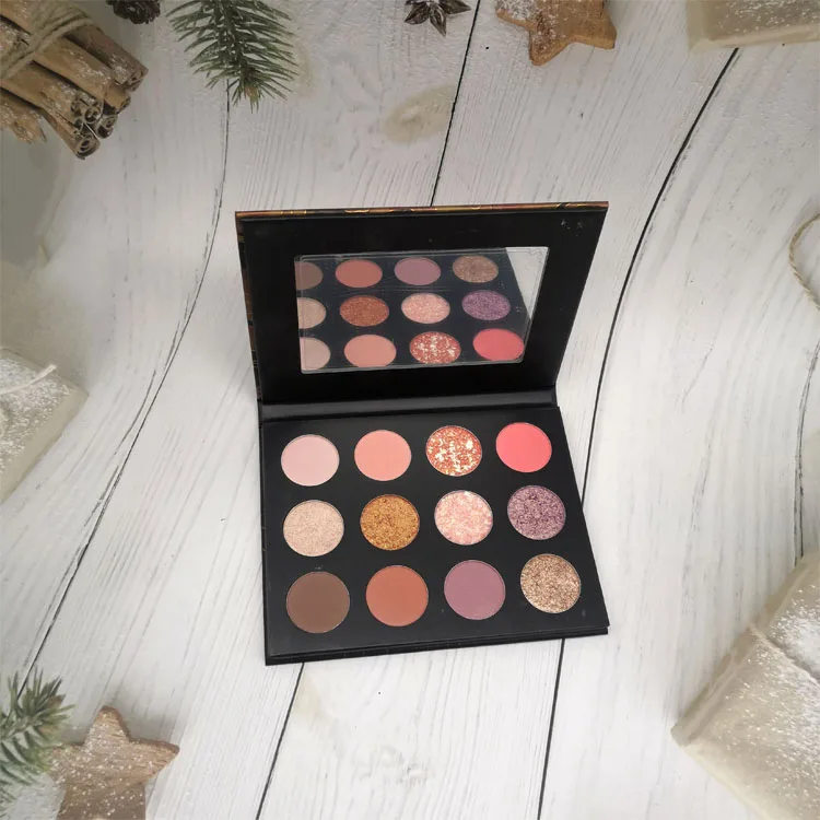 Cosmetics Mix And Match Glitter Eyeshadow Palette 12 Colors Makeup